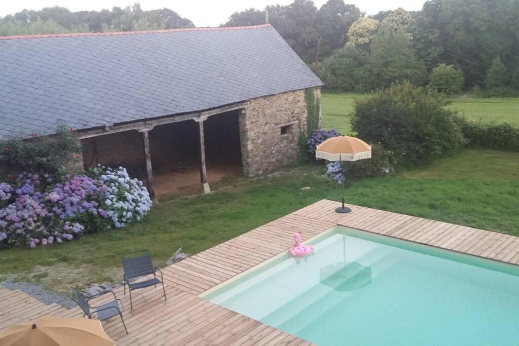 La Lande Du Rest - Le Quillio Magnifique Ancienne Ferme De Notables Avec Piscine Chauffee Villa Exterior photo